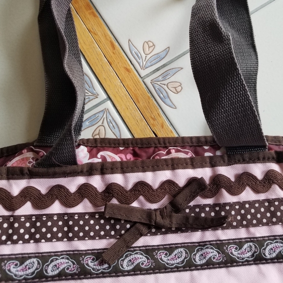 Pink & Brown Diaper Bag with Changing Pad - Picture 2 of 12